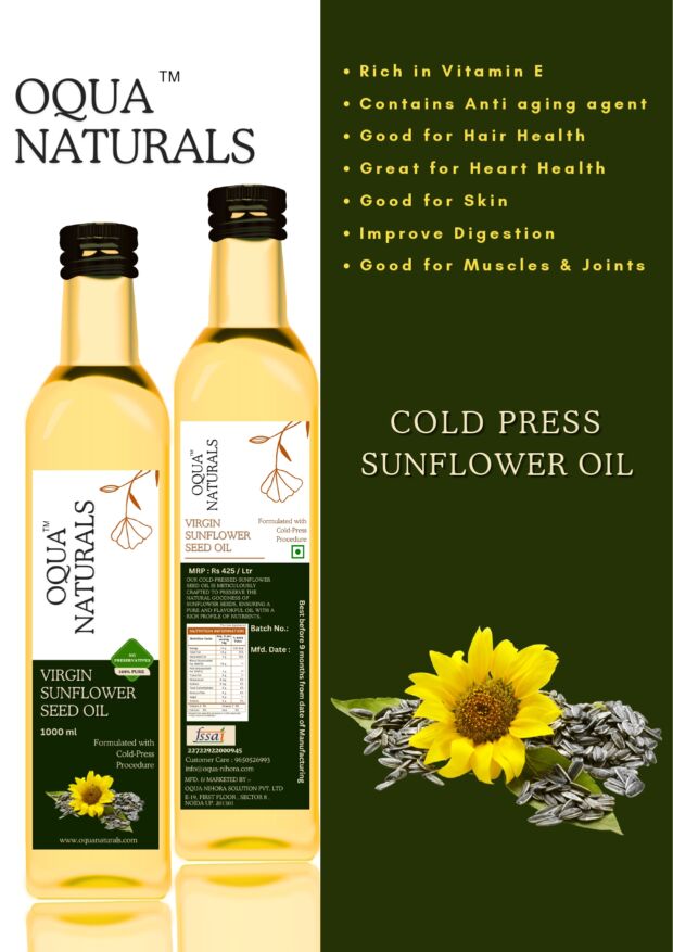 Cold Press Virgin Sunflower Oil