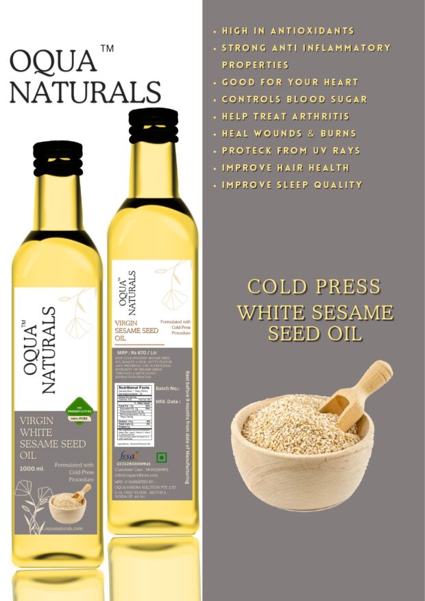 Cold Press Virgin White Sesame Oil